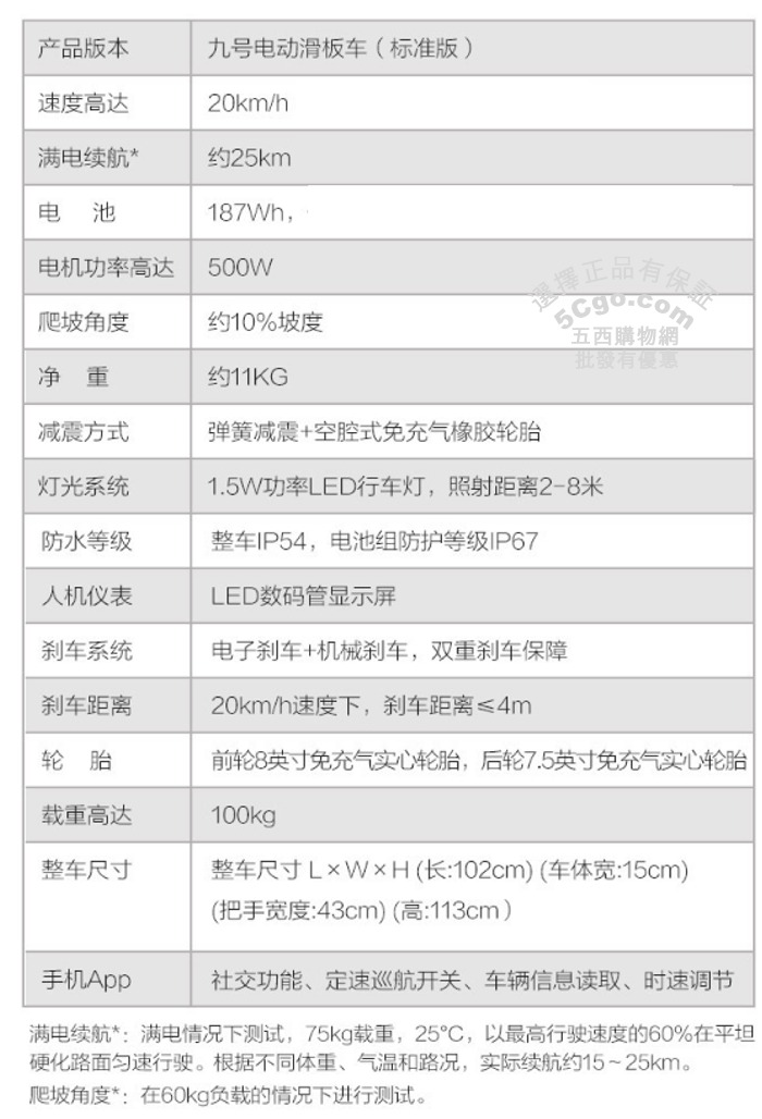 5cgo 570246052989 ninebot 九号电动滑板车标准版es1代驾代步车
