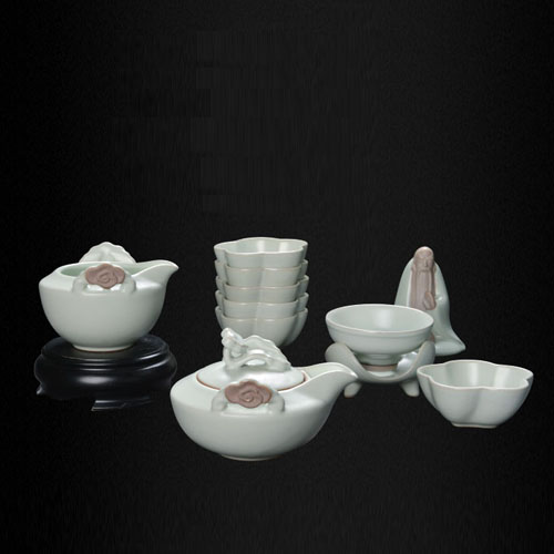 5Cgo 37925902932 功夫茶具整套裝汝瓷開片泡茶器茶壺泡茶壺茶具  CJS87100