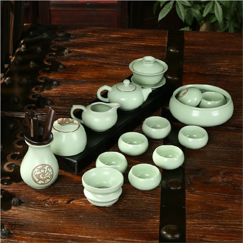 5Cgo 40197241666 茶壺功夫茶具滿園春色茶具套裝汝窯開片泡茶壺杯具  CJS82200