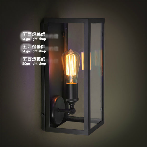 5Cgo  21607364987  歐式創意時尚現代簡約床頭陽臺樓梯燈潘朵拉水晶箱壁燈   LKM09200