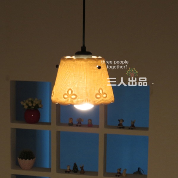 5Cgo 41098387403 時尚田園客廳燈現代簡約臥室吊燈床頭壁燈陶瓷燈罩歐式燈美式燈-單頭 AGL05100