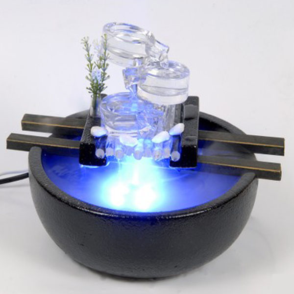 5Cgo 38407338523 流水噴泉風水輪家居裝飾工藝品辦公室桌面創意小擺件魚缸加濕霧化 前台玄關茶几風水擺件 CHX67500