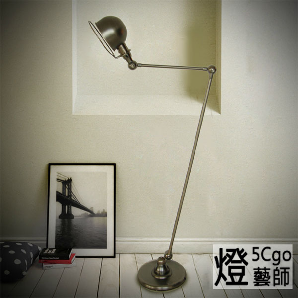 5Cgo  20954355163 設計師的燈LOFT工業倉庫現代RH法國號兩節式落地燈    LKM36900