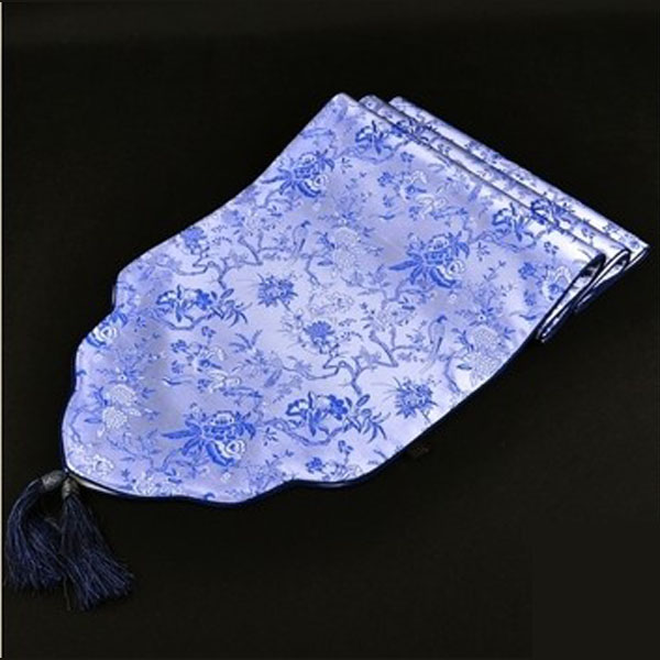 5Cgo 17159176822 中式簡約復古現代仿真絲織錦雲頭桌旗桌布10色 桌巾床旗床尾旗茶几巾古風家居裝飾 CHX89000