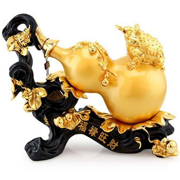 5Cgo 36484395082 開光福祿葫蘆 金蟾擺件 開業招財 工藝禮品風水裝飾 招財 工藝禮品 WXP08200