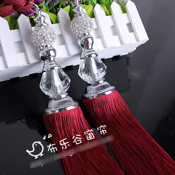 5Cgo 40218647297 奢華鑲鑽水晶窗簾掛球綁球綁帶綁繩 吊球吊墜流蘇 ZSJ86000