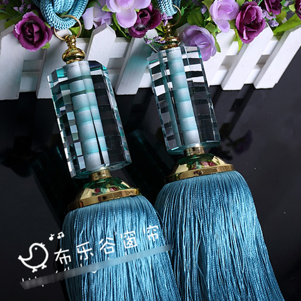 5Cgo 40644907311奢華明凈水晶窗簾掛球綁球綁帶綁繩 流蘇裝飾吊球掛件吊墜 ZSJ27000
