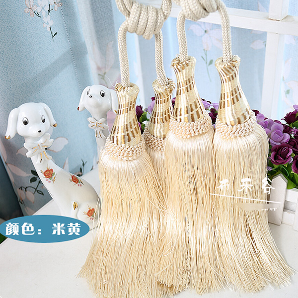 5Cgo 39477668703 歐式簡約經典窗簾掛球綁球綁帶綁繩 吊球掛件雙球 ZSJ62000