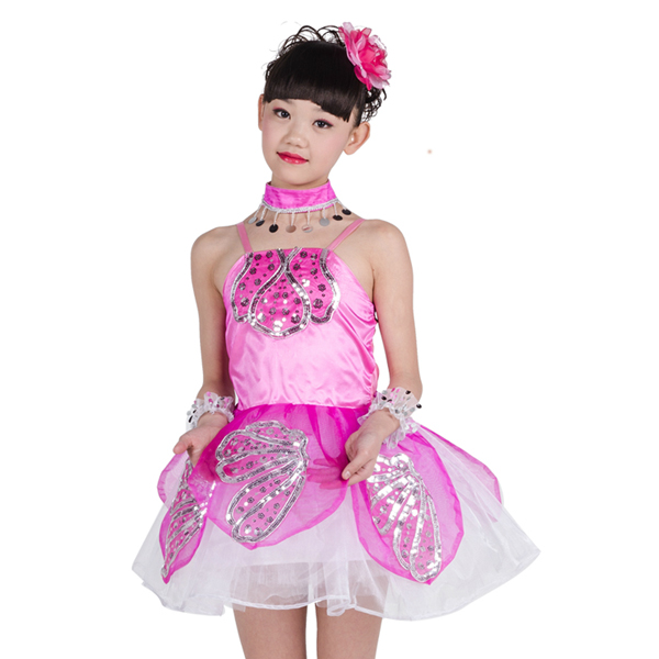 5Cgo 39913908073 小孩演出服少兒亮片表演服紗裙禮服舞蹈服裝女童蓬蓬裙公主裙服裝  兒童舞衣 GSX56000