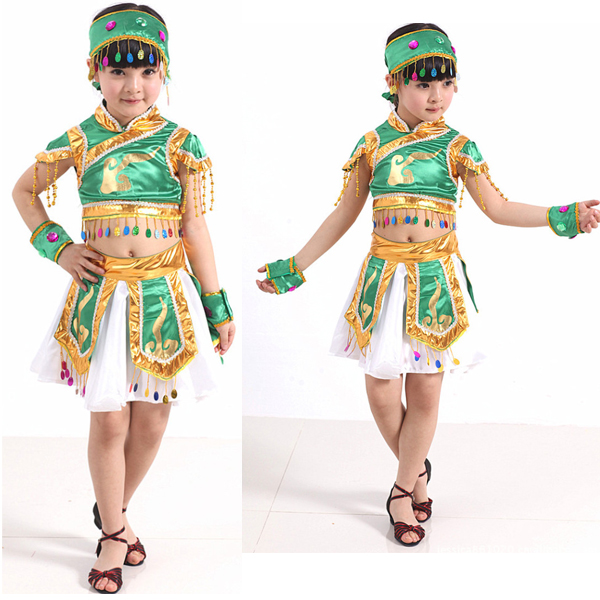 5Cgo 19221549390 小孩六一兒童演出服批發 少兒舞台表演服 女童名族舞蒙古服  兒童舞衣  GSX05000