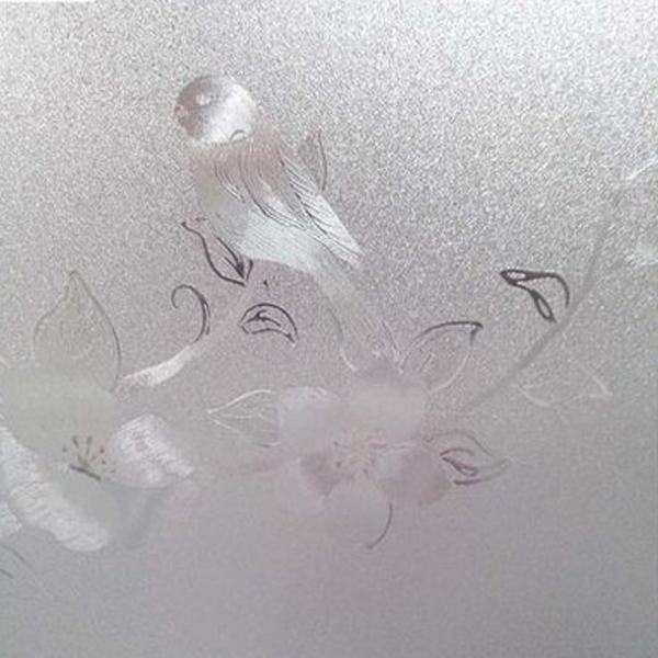 5Cgo 23597144297 窗花紙無膠靜電玻璃貼膜廚房移門貼紙窗戶窗貼磨砂不透明花鳥膚色臥室陽台裝飾磨砂貼 CHX26000