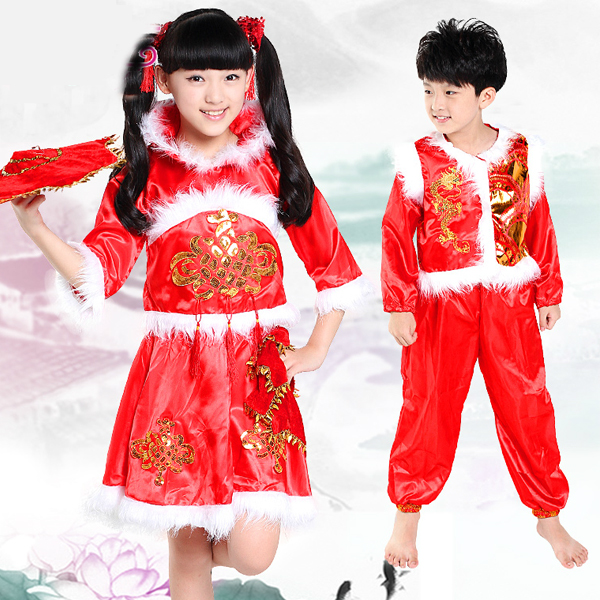 5Cgo   41491124809  儿童演出服装幼儿表演服少民族儿舞蹈服装 二人转 角色扮演服 兒童舞衣 GSX57000