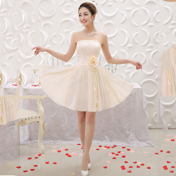 5Cgo  39161580727  新娘結婚禮服韓版女裝晚禮服收腰雪紡連衣裙宴會晚會伴娘禮服 伴娘服A款 GSX60100