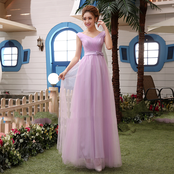 5Cgo  36361901556 新娘結婚禮服敬酒晚禮服收腰雪紡長款連衣裙宴會晚會伴娘禮服 伴娘服D款 GSX81100
