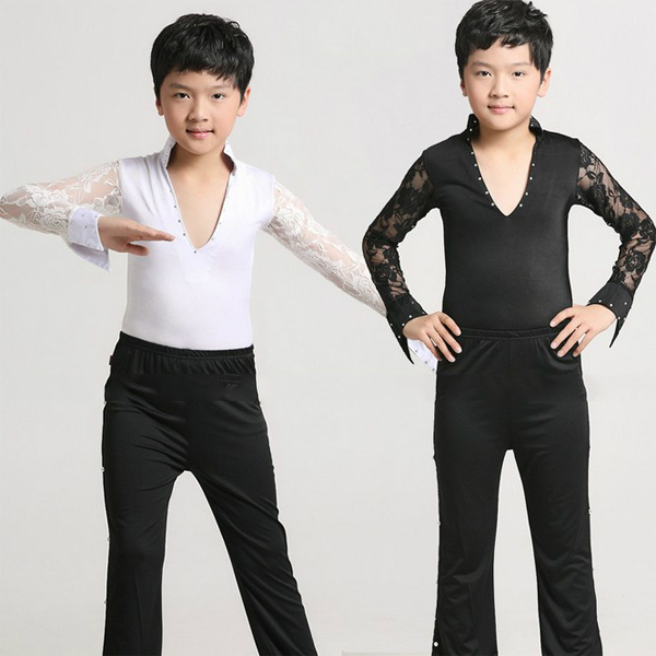 5Cgo 38461905657 兒童成人拉丁舞演出表演服裝男童少兒拉丁服比賽服蕾絲款  兒童舞衣 GSX68000