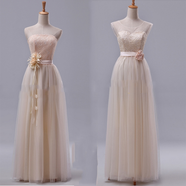 5Cgo  35627303840 新娘結婚禮服敬酒晚禮服收腰雪紡長款連衣裙宴會晚會伴娘禮服伴娘服A,B款 GSX50100