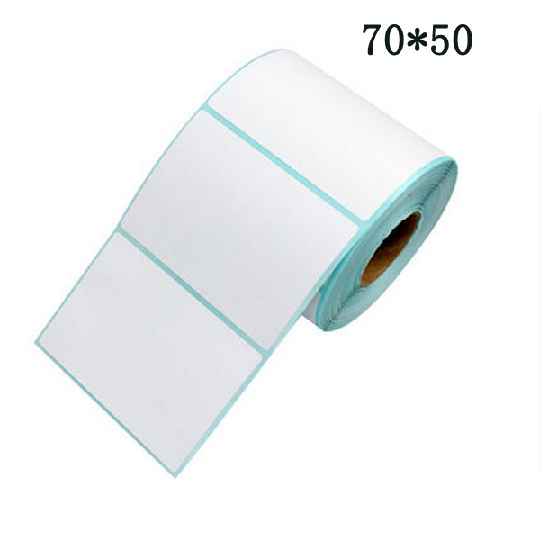 5Cgo 16204874879 熱敏紙 條碼紙 打印紙 貼紙 70*50*500張 不幹膠標簽紙 12卷 WXP05200