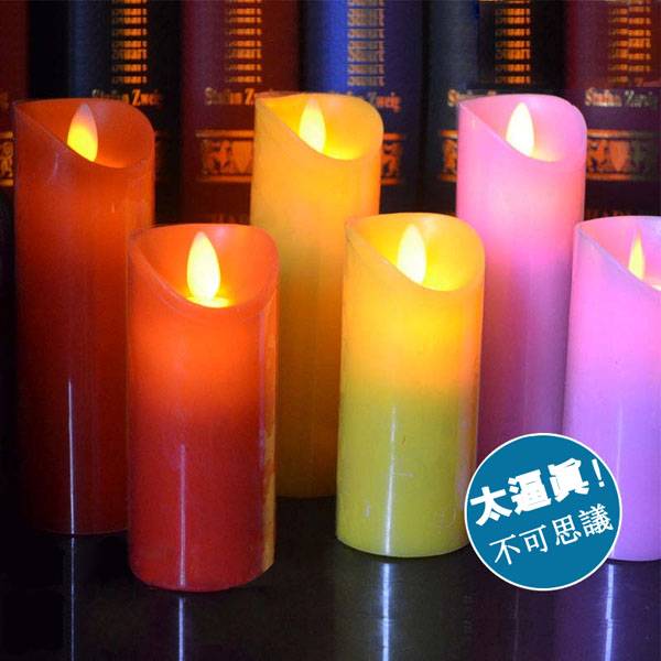 5Cgo 37919445622 LED火苗晃動搖擺 仿真電子蠟燭燈 婚慶浪漫蠟燭 電池電源雙啟動   LKM82000