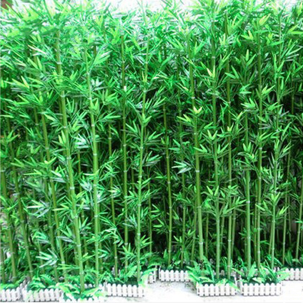 5Cgo 17033226345 仿真竹子塑料加密屏風綠植裝飾落地盆景隔斷陽台景觀背景牆植物造景酒店餐廳會所室內擺設 60-200cm 可選10根 CHX86000