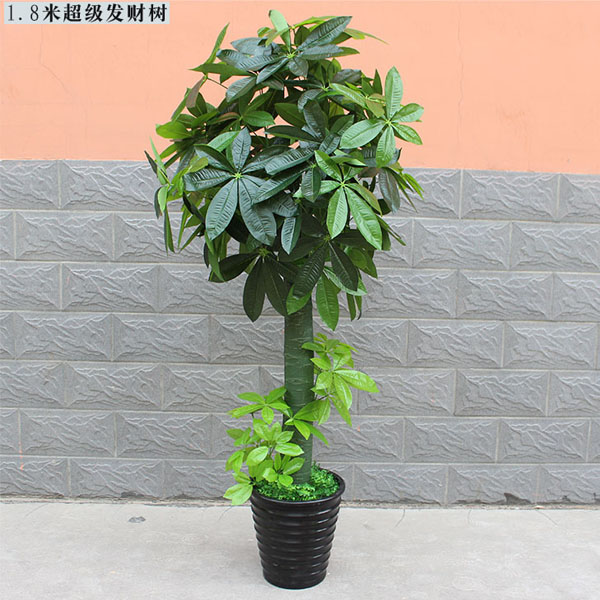 5Cgo 19769036986 仿真發財樹仿真植物仿真樹客廳落地裝飾綠植盆栽假樹玄關大門庭院辦公室裝飾品金錢樹客廳餐廳酒店會所裝潢擺設 CHX60100
