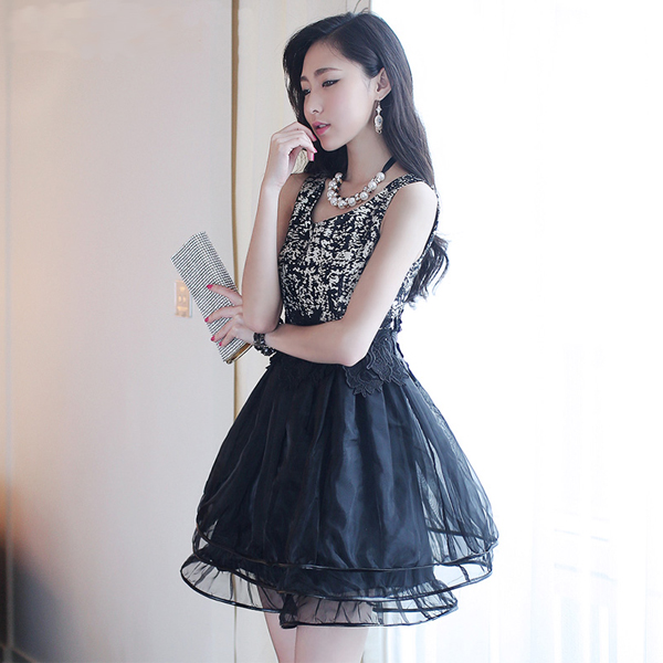 5Cgo  40993684671  新娘結婚禮服婚禮敬酒服韓版修身歐根紗蓬蓬裙公主裙 伴娘禮服伴娘服  GSX52100