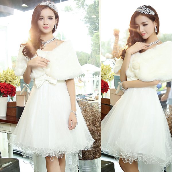 5Cgo 42283749581 新娘結婚禮服婚禮敬酒服韓版修身公主晚裝無袖 伴娘禮服伴娘服  GSX12200