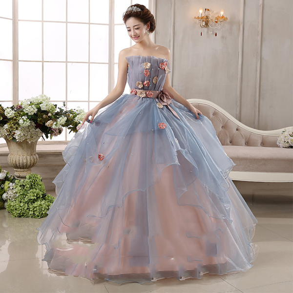 5Cgo 42295140671 新娘結婚禮服 雙肩晚禮服長款舞台演出服裝獨唱蓬蓬裙影樓 伴娘禮服伴娘服  GSX83300