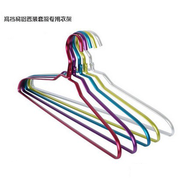 5Cgo 39239969362 時尚高檔服裝店展示架 防滑金屬衣架晾衣架壁櫥衣物陳列架扁鋁合金衣架衣掛10個一組掛衣鉤衣架子 CHX20100