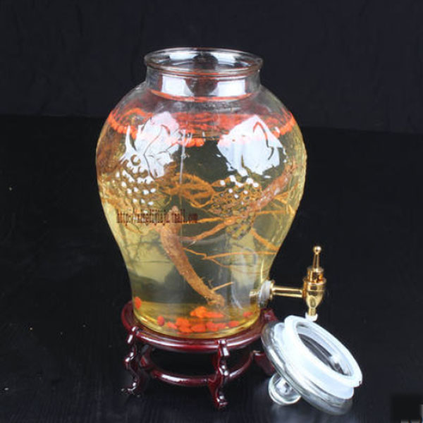 5Cgo 39470642724 無鉛玻璃雕花泡酒瓶釀酒瓶泡酒壇泡酒器泡菜檀 12斤帶底座款 WXP81200