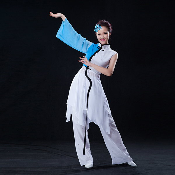 5Cgo  40430548393 古典舞蹈秧歌服民族舞台演出服舞扇子舞傘舞水墨 古典舞現代舞  GSX80200