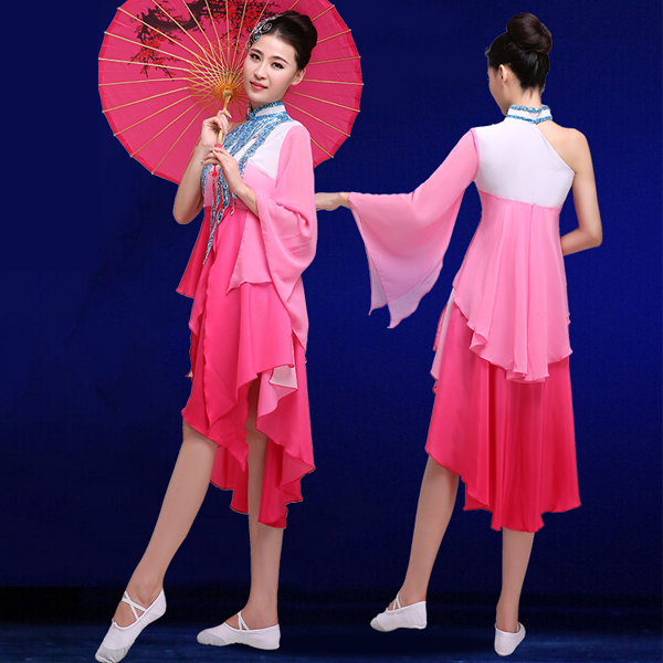 5Cgo  43291347746 古典舞蹈秧歌服民族舞台演出服舞演出服伴舞長裙 古典舞現代舞   GSX88100