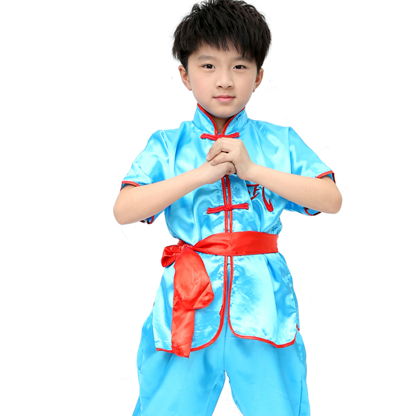 5Cgo  38056413472 兒童武術服 男童表演練功服套裝 兒童舞蹈演出服少兒太極拳功夫衫 兒童舞衣  GSX06000