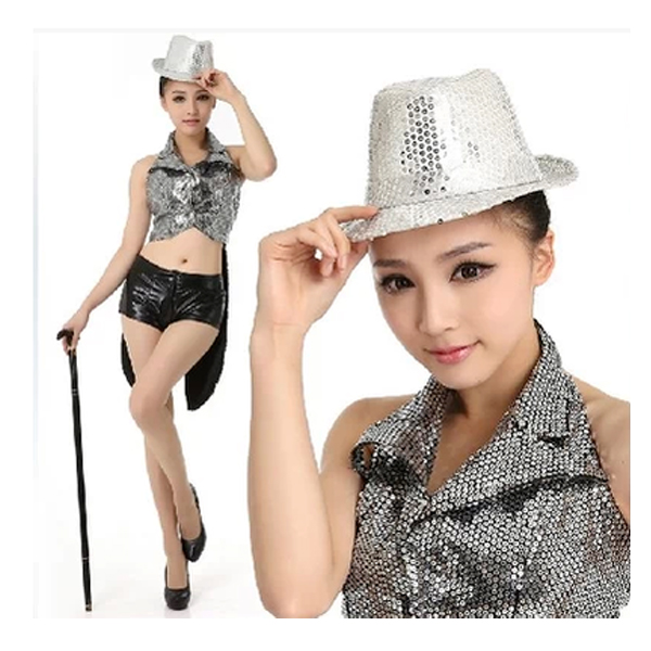 5Cgo  41334095988 現代爵士舞亮片演出服裝 女性感時尚舞蹈表演舞台時裝走秀服 PUB現代舞衣   GSX57000