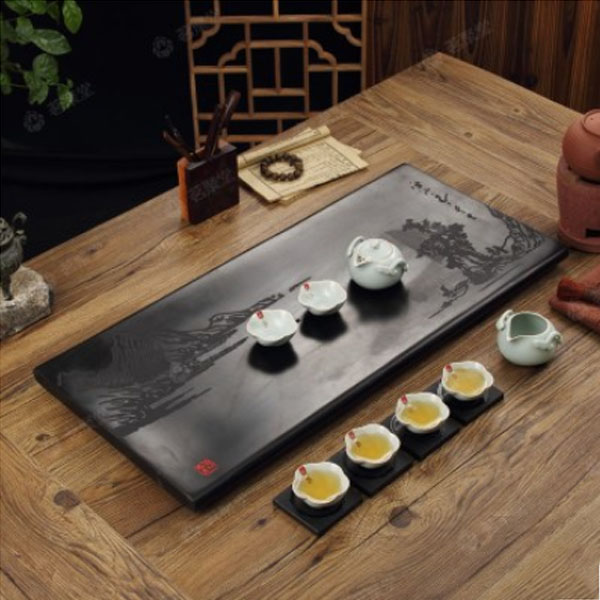 5Cgo 36351986904 石茶盤大號黑金石茶盤烏金石茶盤石茶海茶台天然石茶盤 WXP82500
