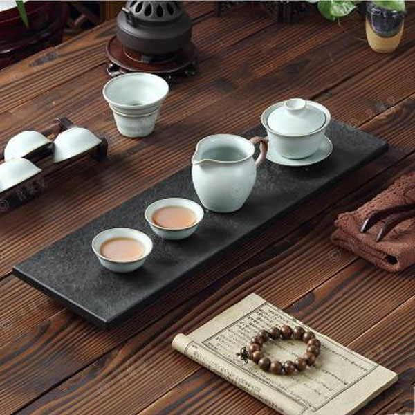 5Cgo 42477246427 烏金石茶盤小號一葉泛舟天然石茶盤書房版小茶盤石茶台烏金石茶盤 WXP85100