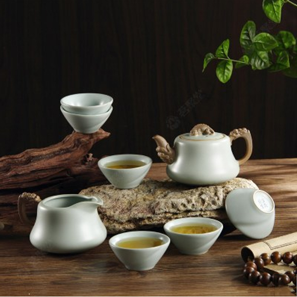 5Cgo 22370243081 汝窯茶具開片汝瓷茶具組汝瓷茶具禮品品茗杯茶壺茶海 WXP23300