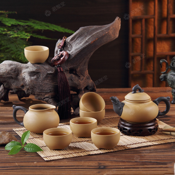5Cgo 35594846631 陶瓷茶具朱砂陶招財納福茶壺套組招財茶具品茗杯套組功夫茶 WXP82200