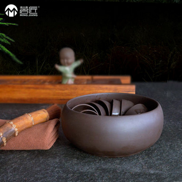 5Cgo 43312559448 宜興紫砂茶洗大號杯洗洗茶碗洗茶杯碗茶具套裝功夫茶具配件紫砂茶洗 大號款WXP93000