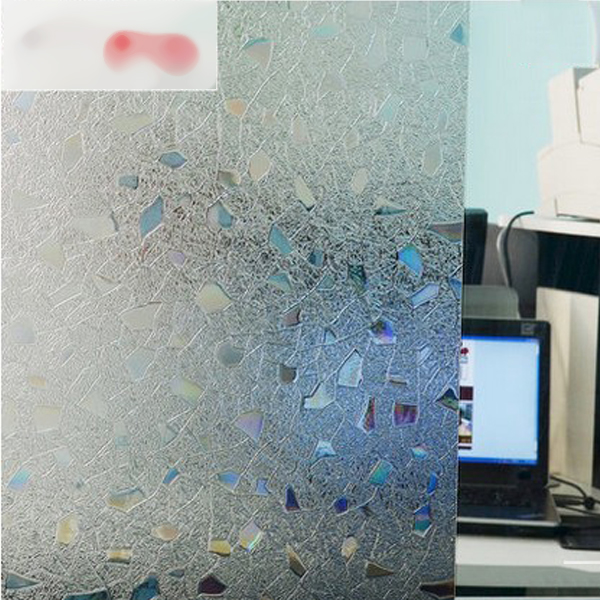 5Cgo 20052082731 靜電磨砂玻璃貼膜幻彩石窗戶移門貼紙花裝飾 加厚隔熱防紫外線免膠酒店臥室書房櫥櫃玻璃門貼透光60cm寬 CHX50100