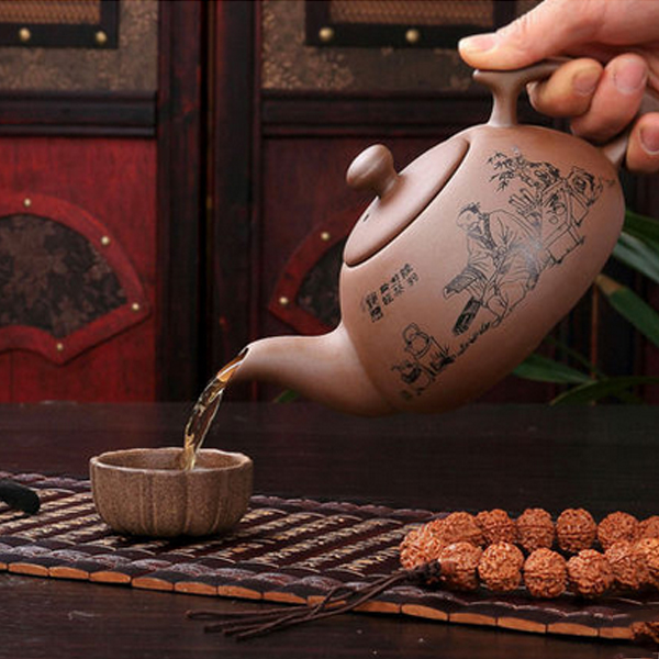 5Cgo  38941913334  紫砂燒水壺功夫茶具茶壺煮水壺陶瓷煮茶器電磁爐適用紫砂茶壺 WX84100P
