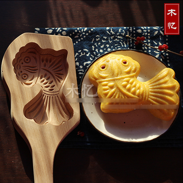 5Cgo 42130885100 南瓜紫薯糕點餅幹月餅饅頭卡魚花磕子烘焙木質模具大號DIY模具 WXP63000