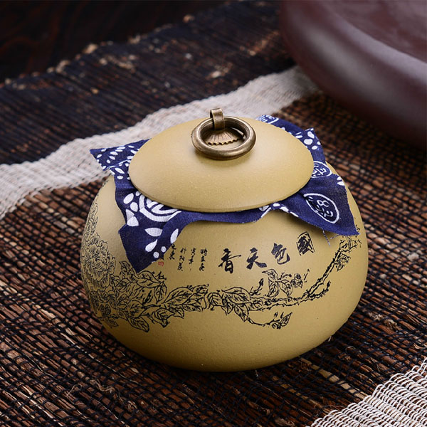 5Cgo  41979351976 紫砂茶葉罐普洱罐存茶罐小號精品手工茶盒醒密封罐糖罐鹽罐餐飲用具粗陶儲存罐儲物  LAY88000