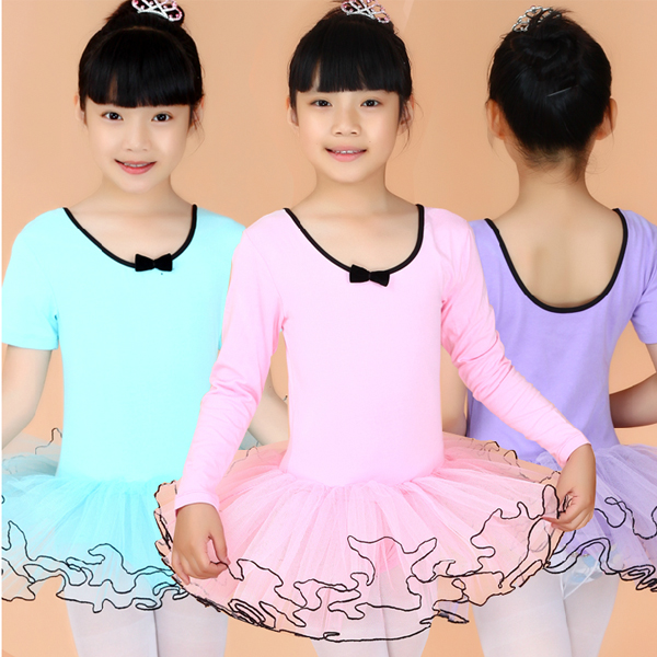 5Cgo  41022084079 兒童舞蹈服 女童長袖練功服 少兒芭蕾舞裙舞蹈表演服裝春夏棉練功服   GSX35000