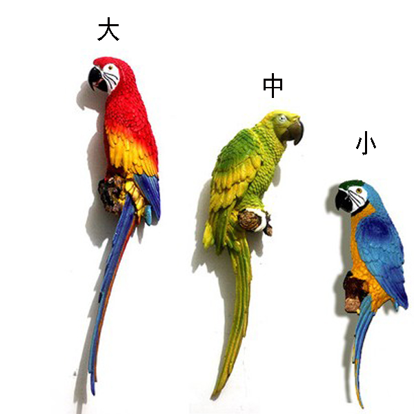 5Cgo 42255505952 地中海創意家居彩色鹦鹉壁飾壁貼牆面裝飾玄關壁掛動物裝飾壁掛壁飾展廳酒吧酒店前台餐廳裝飾商場店面佈置 CHX86100
