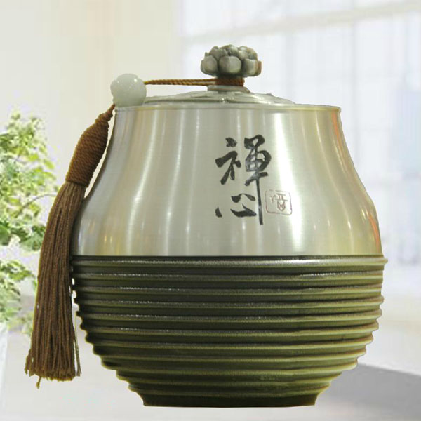 5Cgo 37347966110  禪心純錫器茶葉罐創意禮品家居用品辦公室實用擺件送客戶禮錫壺春節禮品儲物罐存儲罐錫制錫器祝賀祝壽   LAY52400
