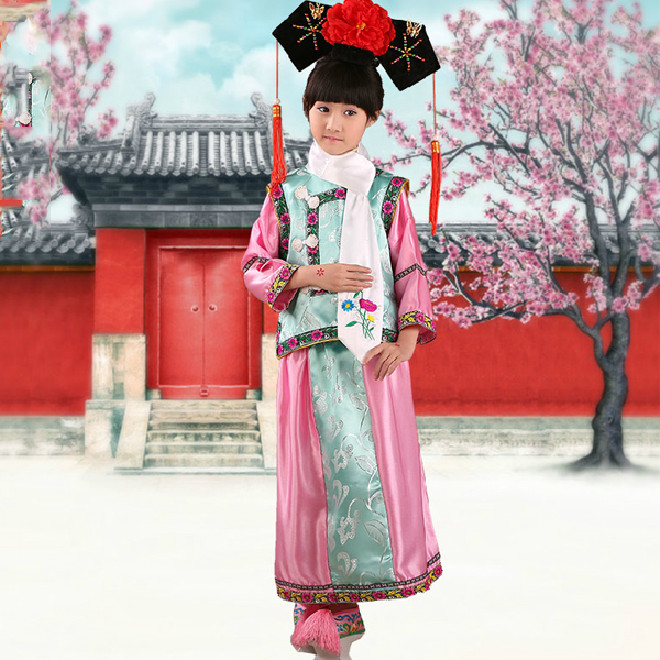 5Cgo  38688400574 兒童古裝演出服 清朝格格服裝女童幼童舞台表演服裝影樓攝影服  GSX87000