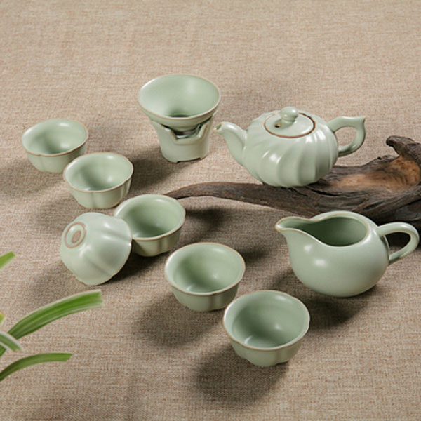 5Cgo 37990587039 汝窯功夫茶具套裝汝瓷紫砂青花瓷茶壺茶海茶承功夫茶具仿古茶器泡茶器皿品茗杯  LAY51100