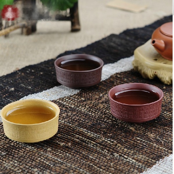 5Cgo 21073952267 宜興紫砂清水泥段泥泡茶杯小口杯品茗杯百福杯功夫茶具 八個杯 AGL45000
