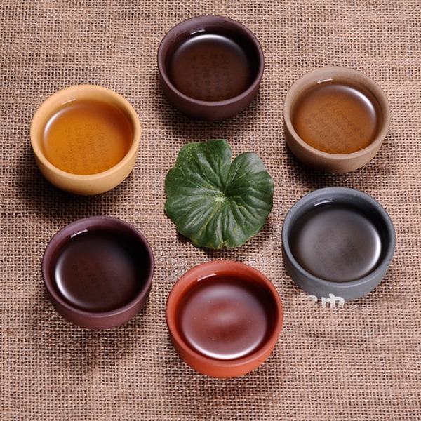 5Cgo 6896862970 宜興紫砂茶具茗茶杯茶碗紫砂杯品茗杯小口杯李白唐詩杯 八個杯 AGL46000