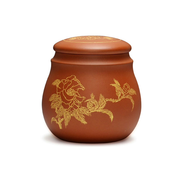 5Cgo 38254580914 紫砂茶葉罐小號普洱罐儲醒茶罐茶葉桶陶瓷精品紅泥裝茶罐儲物幹食器具  LAY64100